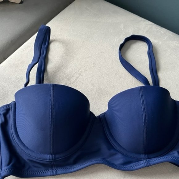 XS Old Navy Blue Corset Style Bikini Top - Picture 4 of 7